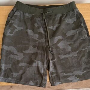 lululemon athletica Green Camouflage Athletic Shorts